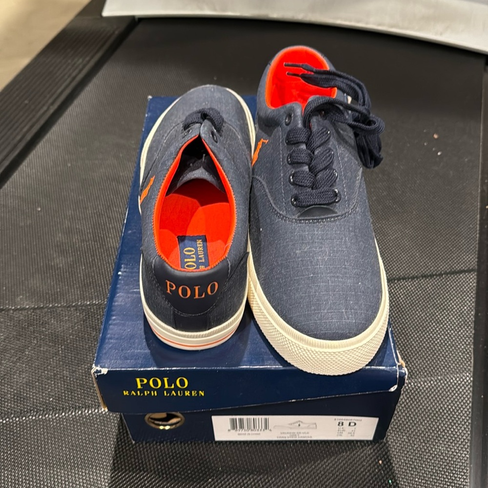 New Polo Ralph Lauren grey canvas sneaker
